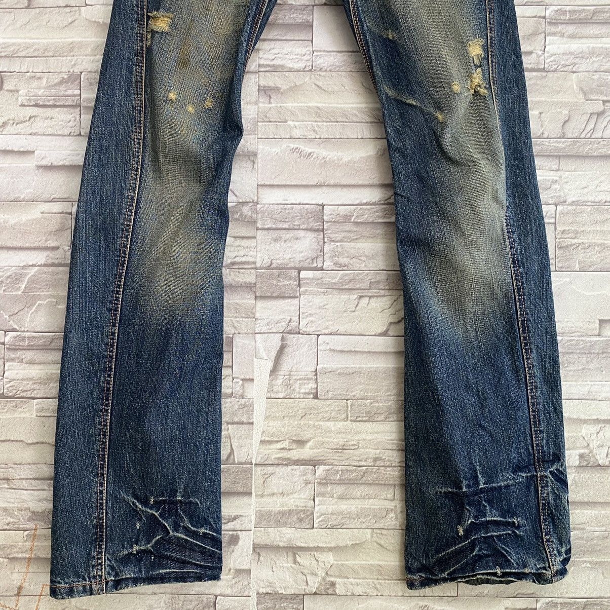 Japanese Brand NICOLE HIDEAWAYS Snake Skin Denim Flare Jeans Size US 30 / EU 46 - 5 Thumbnail