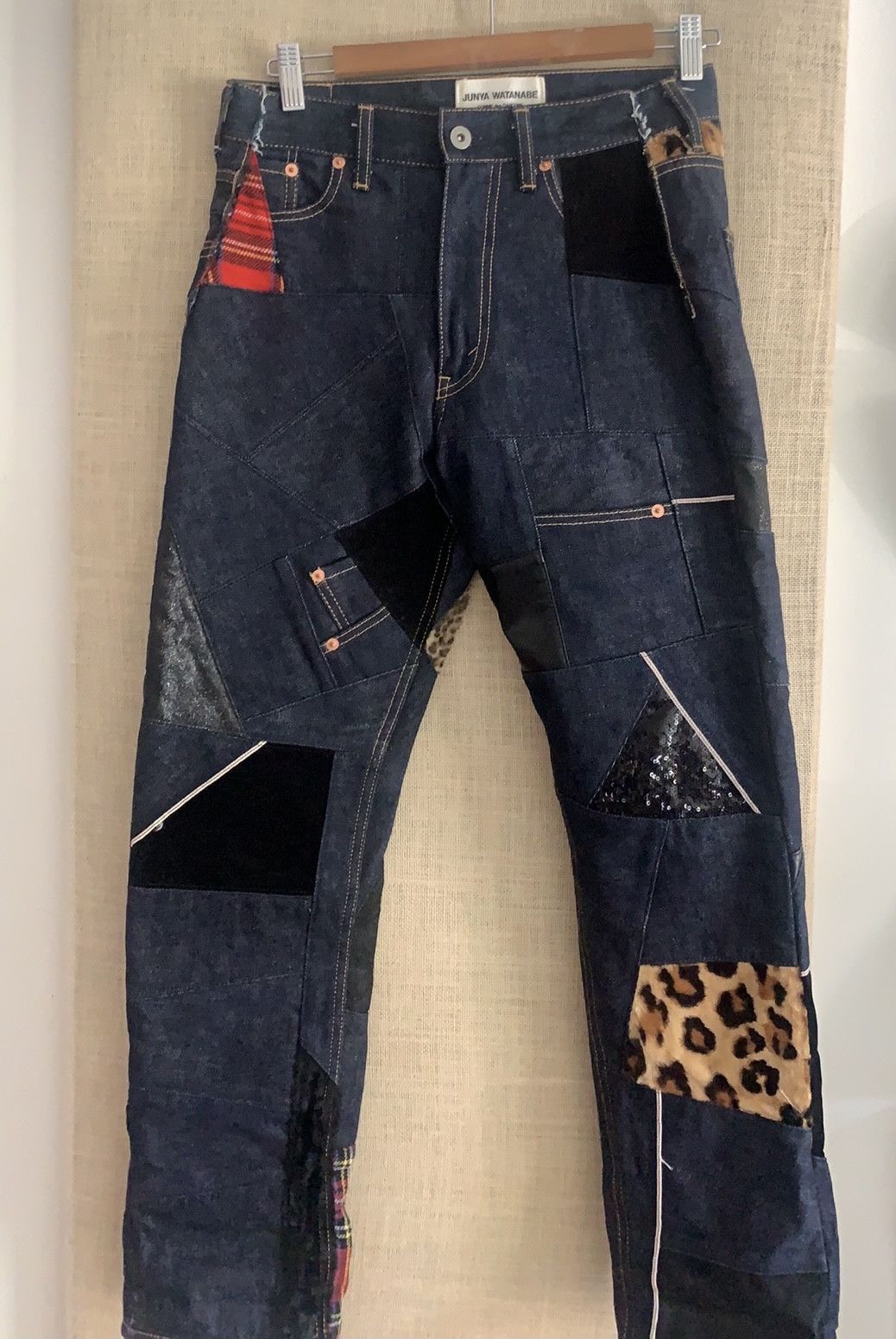 Comme des Garcons × Junya Watanabe 2016 Like new multi patchwork, salvage & cut-sewn Size US 29 - 2 Thumbnail