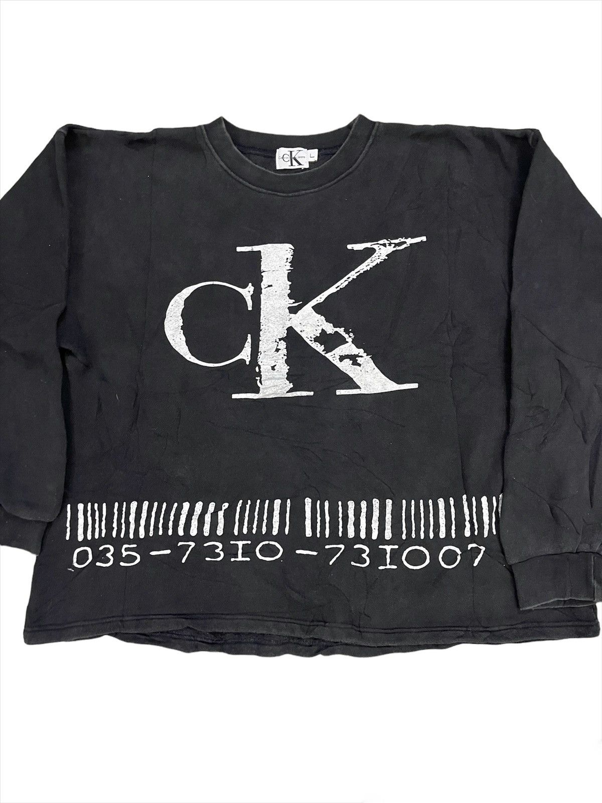 Calvin Klein × Calvin Klein 205W39NYC × Vintage Vintage Calvin Klein Jeans Big Logo Pullover Size US L / EU 52-54 / 3 - 2 Thumbnail