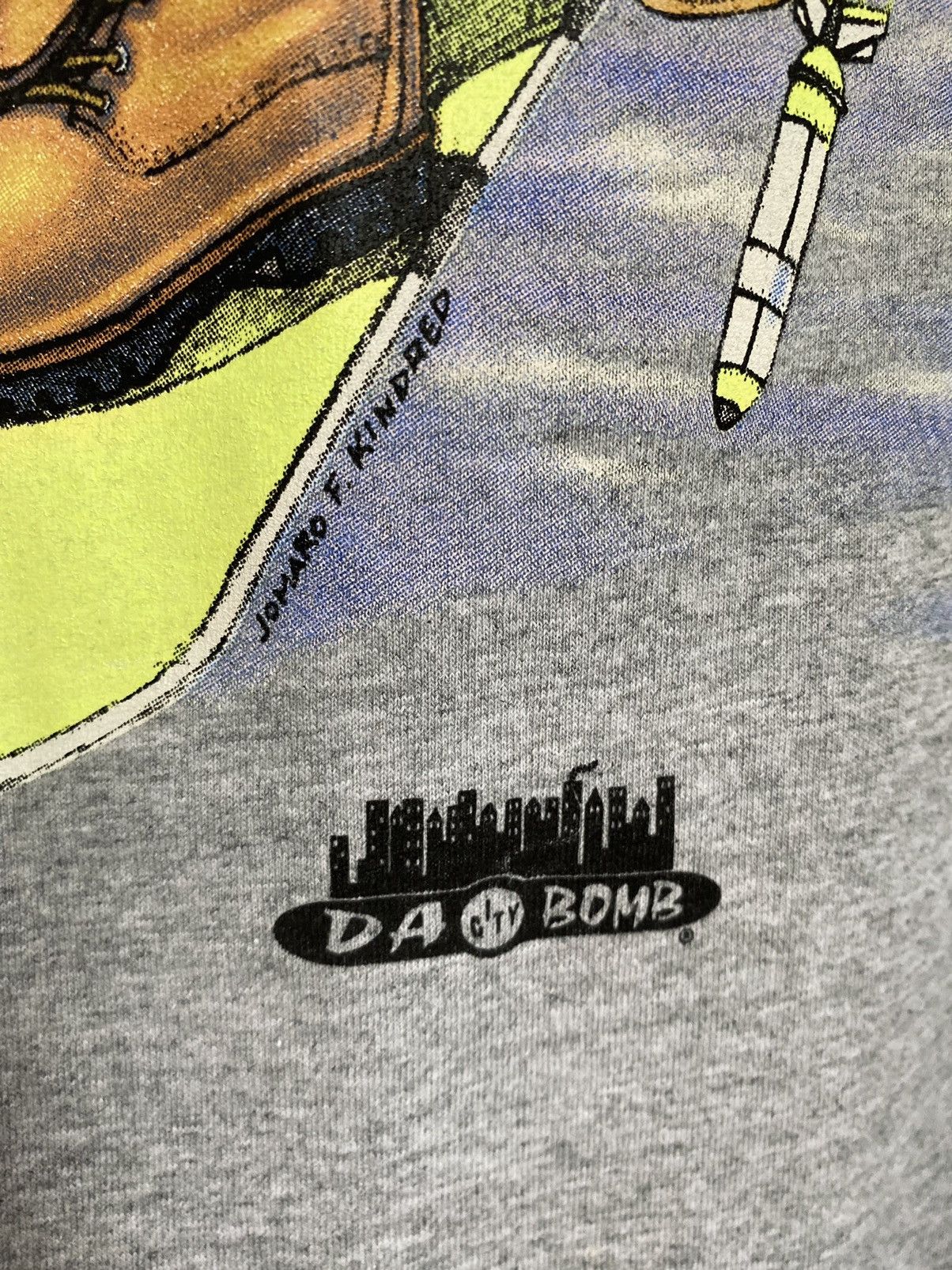 Vintage Vintage 90s Da City Bomb NYC Comic Tee Size US XXL / EU 58 / 5 - 6 Thumbnail