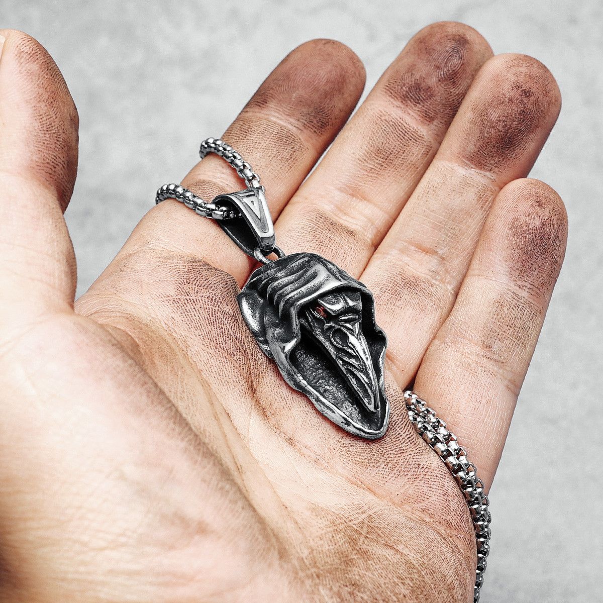 Jewelry Raven Wizard Pendant Necklace Size ONE SIZE - 1 Thumbnail