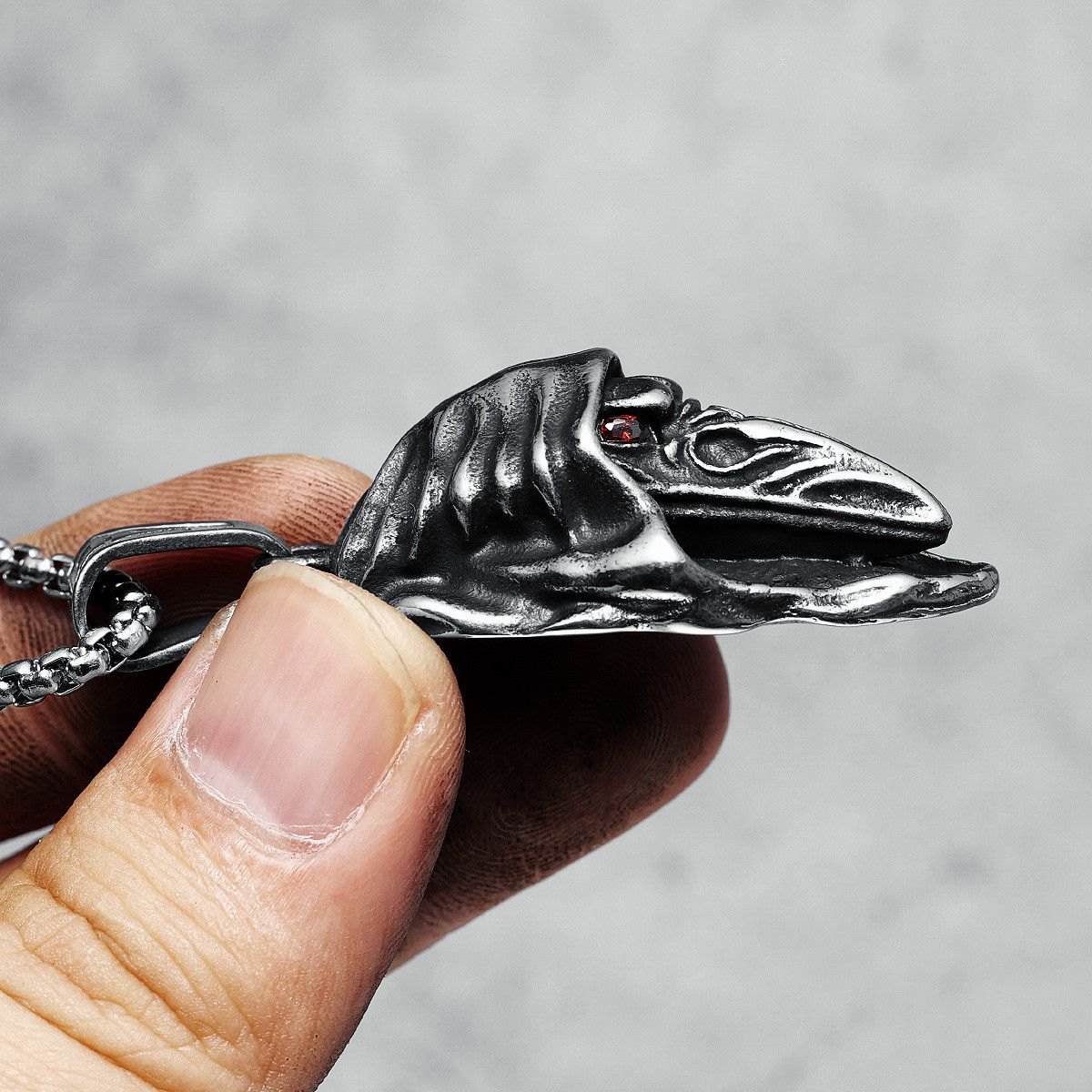 Jewelry Raven Wizard Pendant Necklace Size ONE SIZE - 3 Thumbnail