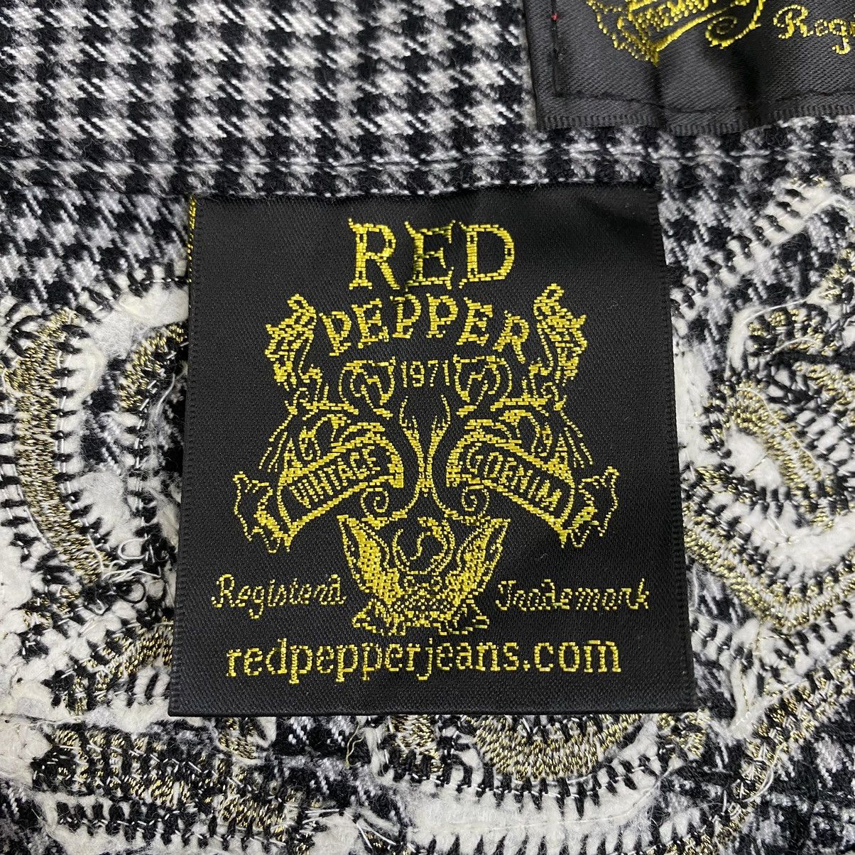 Japanese Brand RED PEPPER JEANS Japanese Brand Check Tartan Slim Fit Casual Size 34" / US 12 / IT 48 - 6 Thumbnail