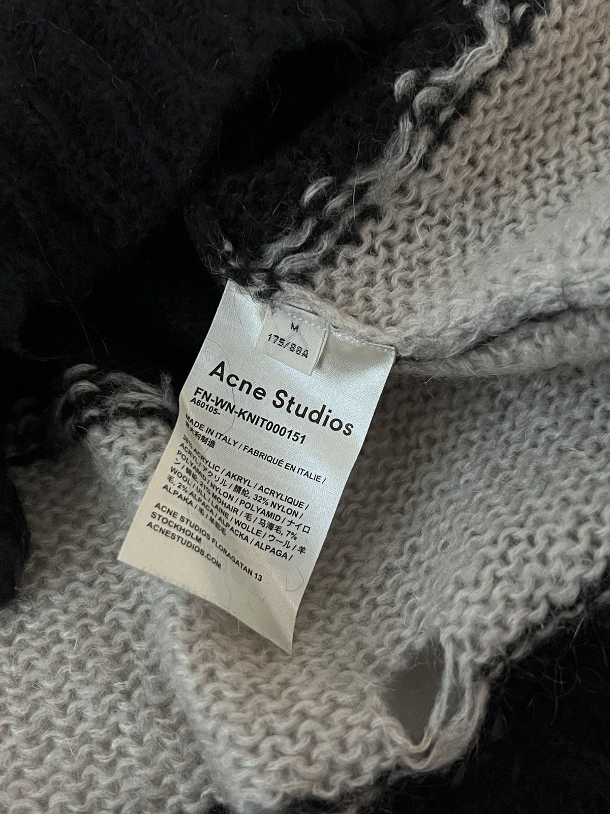 Acne Studios 💥GRAIL💥Acne Studios Mohair Distressed Stripped Sweater Size US M / EU 48-50 / 2 - 7 Thumbnail