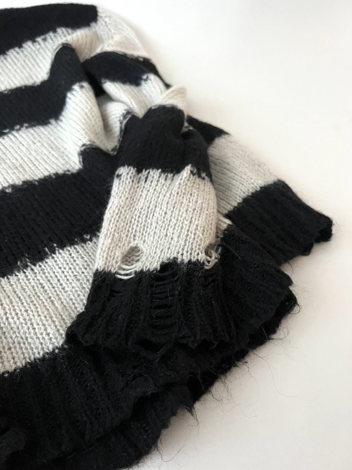 Acne Studios 💥GRAIL💥Acne Studios Mohair Distressed Stripped Sweater Size US M / EU 48-50 / 2 - 6 Thumbnail
