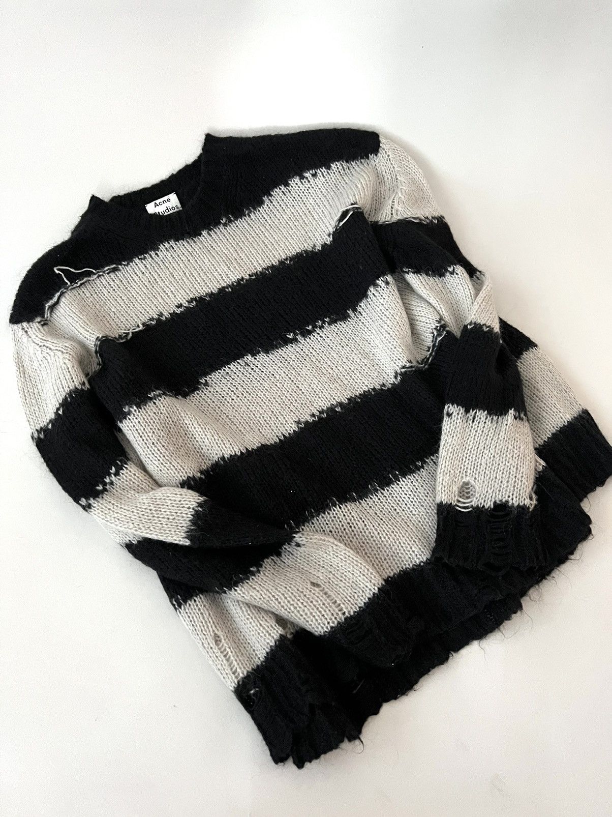 Acne Studios 💥GRAIL💥Acne Studios Mohair Distressed Stripped Sweater Size US M / EU 48-50 / 2 - 5 Thumbnail