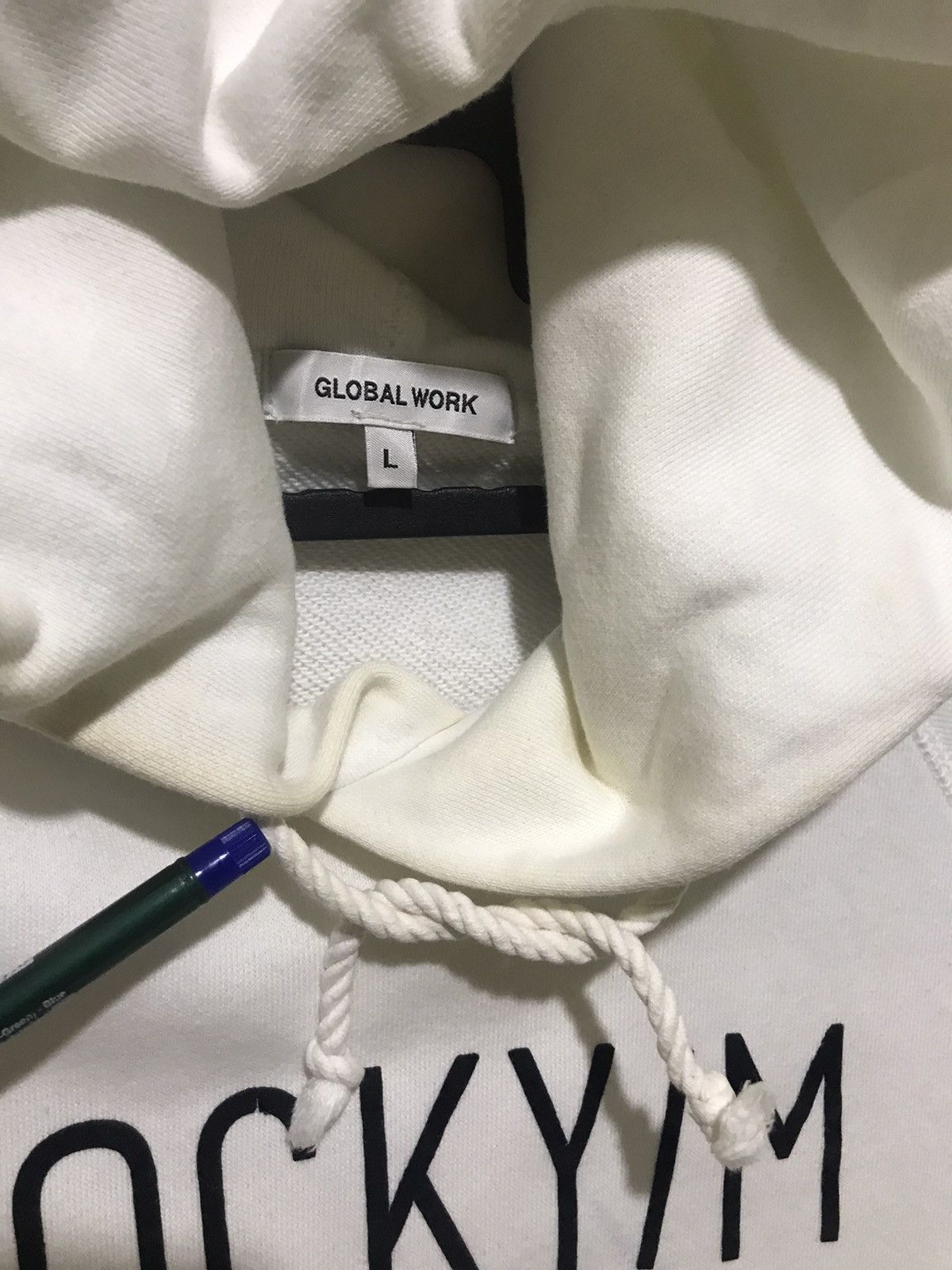 Global Work Global Work Sweatshirts Hoodie spell out ROCKYIM L fits M Size US S / EU 44-46 / 1 - 9 Thumbnail