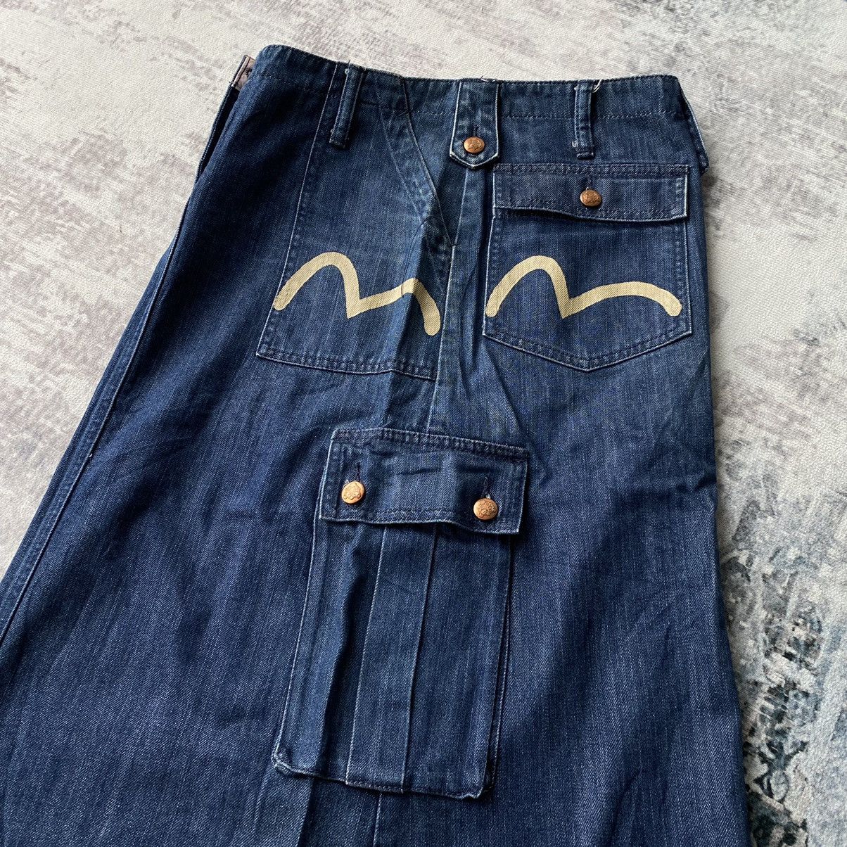 Evisu Evisu Daicock Denim Midi Cargo Skirt Size 28" / US 6 / IT 42 - 5 Thumbnail