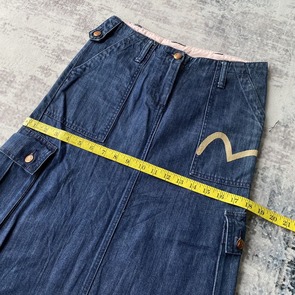 Evisu Evisu Daicock Denim Midi Cargo Skirt Size 28" / US 6 / IT 42 - 13 Thumbnail