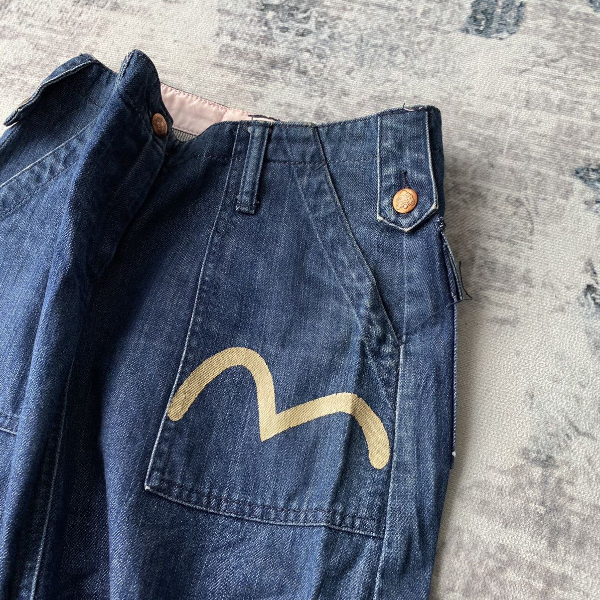 Evisu Evisu Daicock Denim Midi Cargo Skirt Size 28" / US 6 / IT 42 - 6 Thumbnail