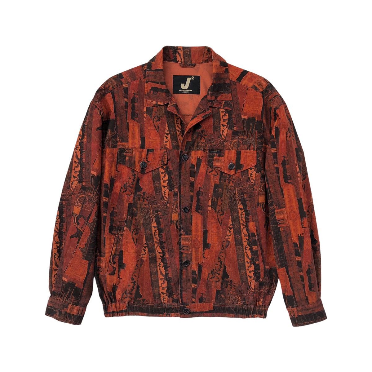 Mr. Junko 🔥Vintage Mr.Junko Orange Fully Abstract Khakis Jacket Size US L / EU 52-54 / 3 - 2 Thumbnail