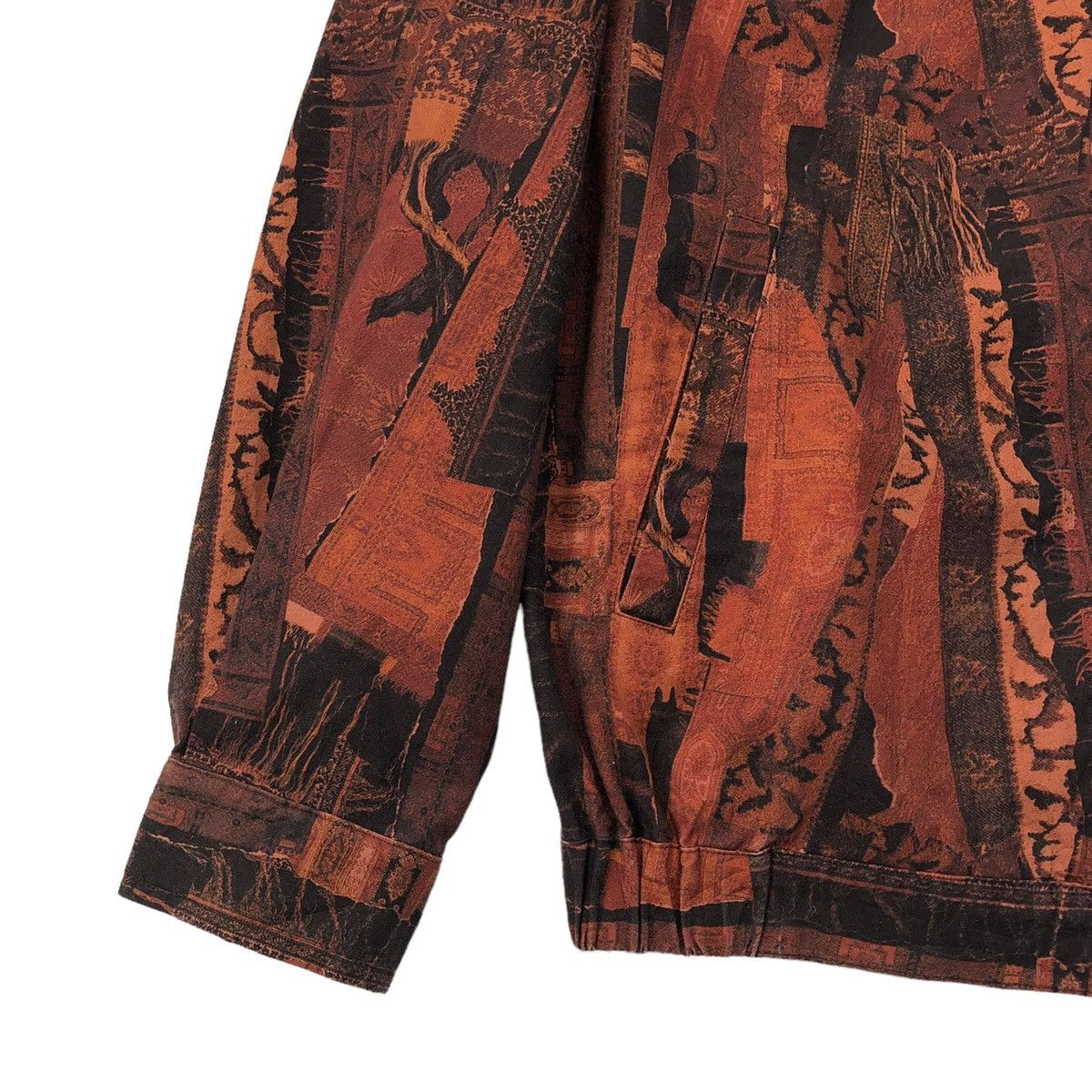 Mr. Junko 🔥Vintage Mr.Junko Orange Fully Abstract Khakis Jacket Size US L / EU 52-54 / 3 - 11 Thumbnail