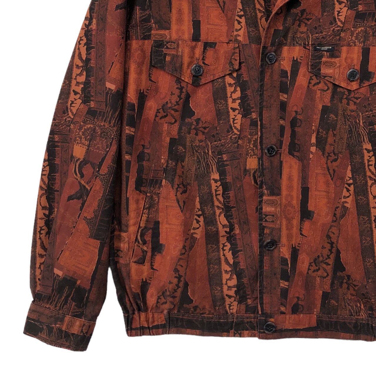 Mr. Junko 🔥Vintage Mr.Junko Orange Fully Abstract Khakis Jacket Size US L / EU 52-54 / 3 - 10 Thumbnail
