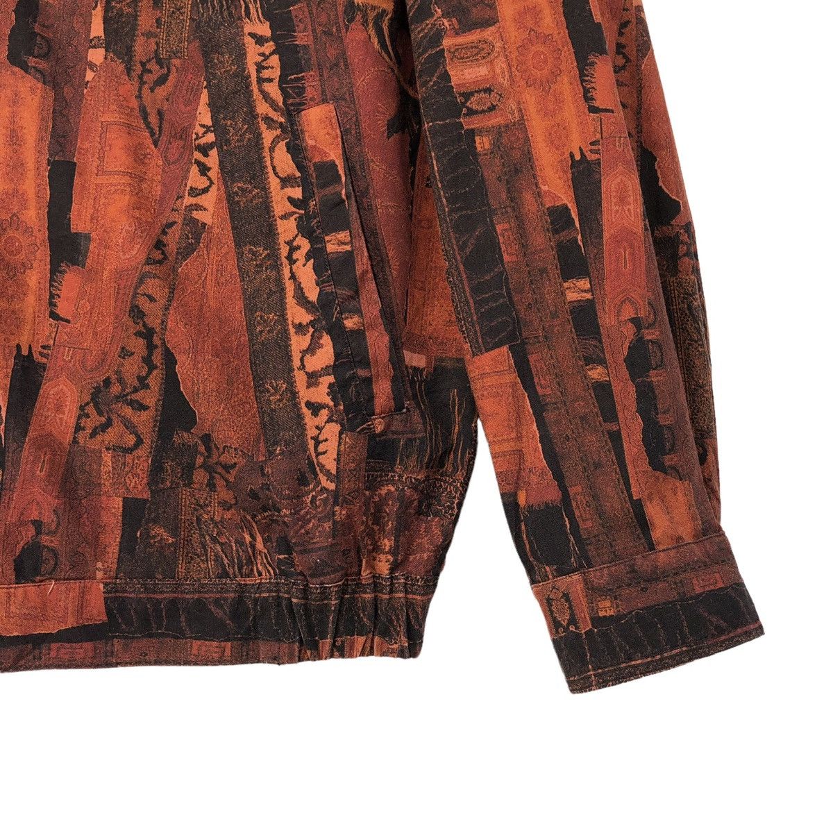 Mr. Junko 🔥Vintage Mr.Junko Orange Fully Abstract Khakis Jacket Size US L / EU 52-54 / 3 - 12 Thumbnail