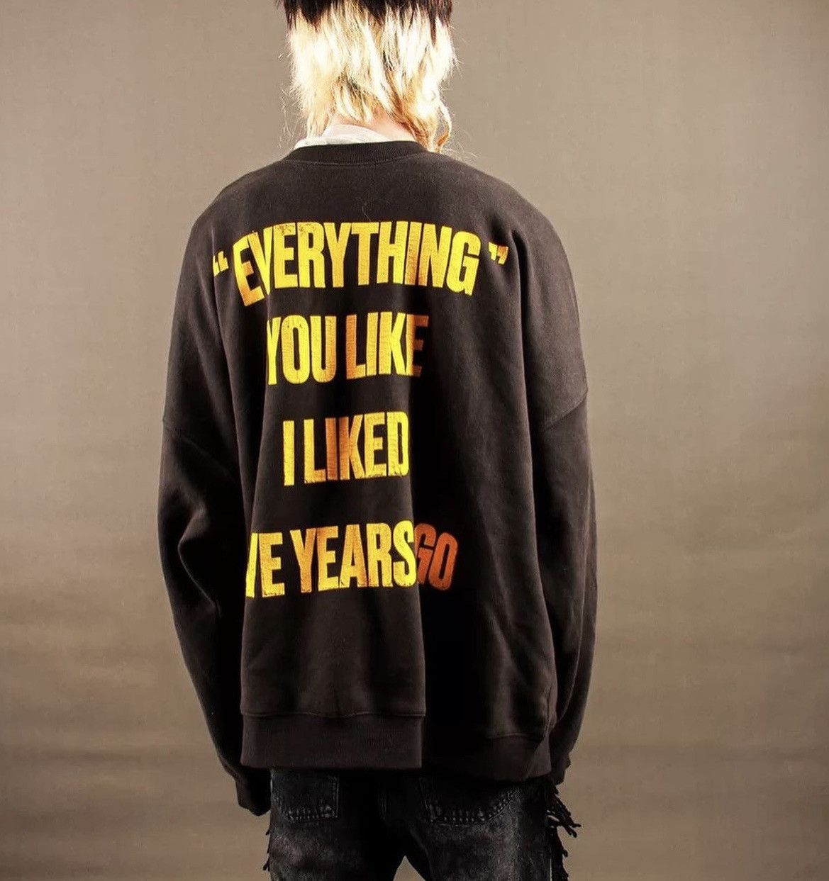 Japanese Brand Five Years Virgil quote crewneck Size US M / EU 48-50 / 2 - 8 Thumbnail