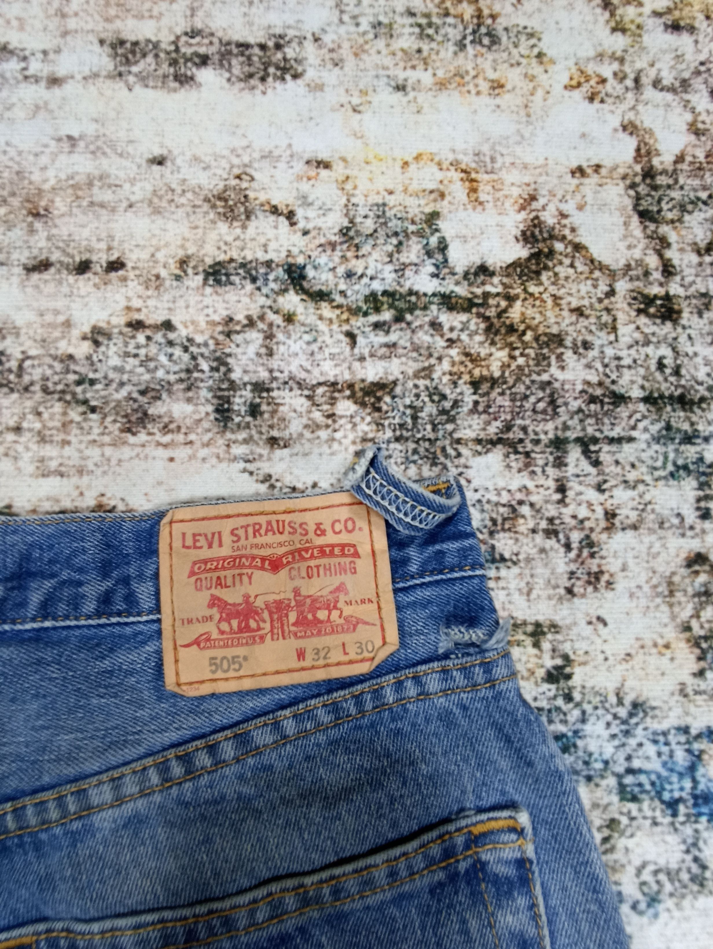 Jean × Levi's × Vintage Vintage Levis 505 Dirty blue Wash Jeans - J109 Size US 32 / EU 48 - 8 Thumbnail