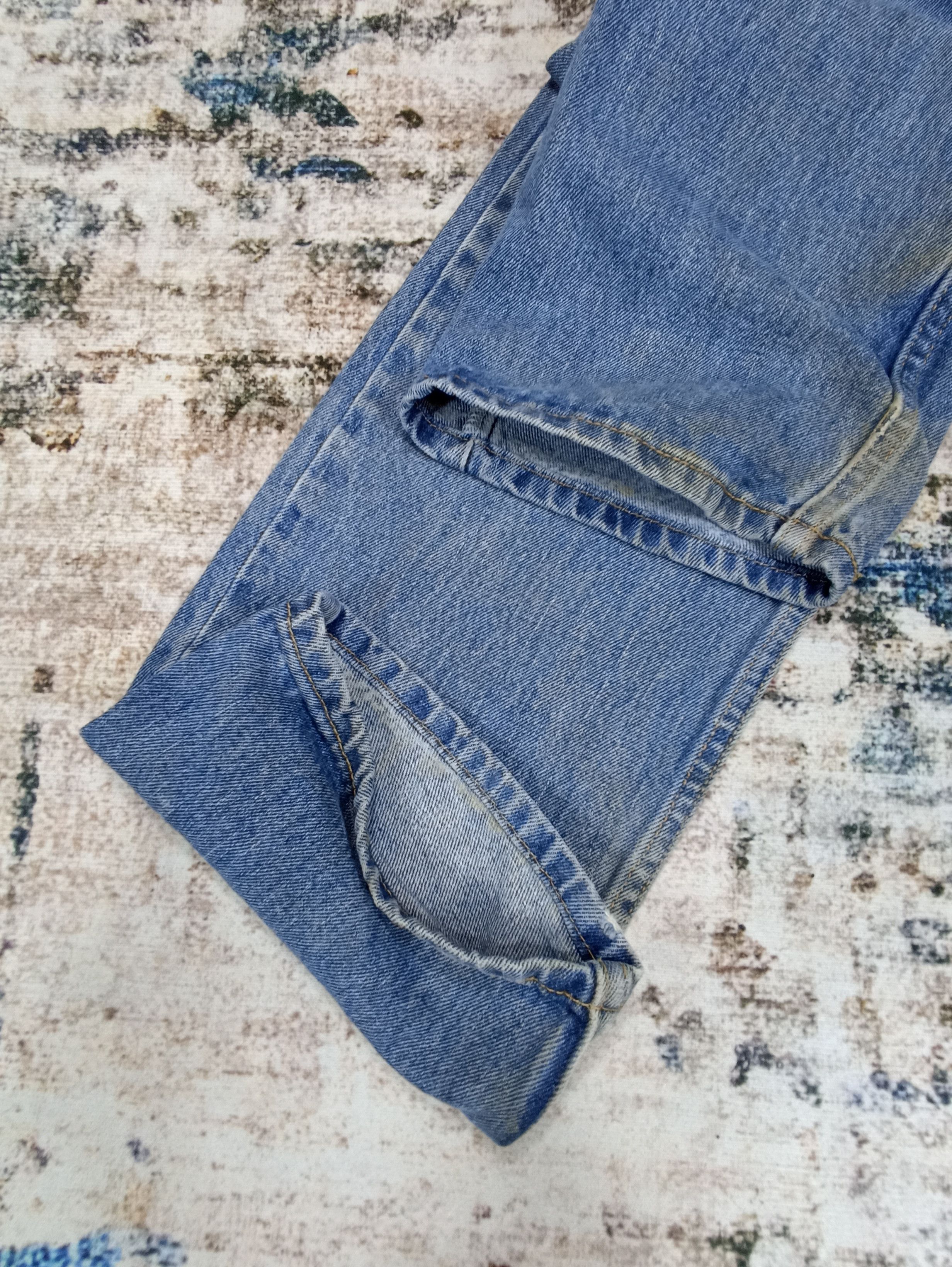 Jean × Levi's × Vintage Vintage Levis 505 Dirty blue Wash Jeans - J109 Size US 32 / EU 48 - 7 Thumbnail