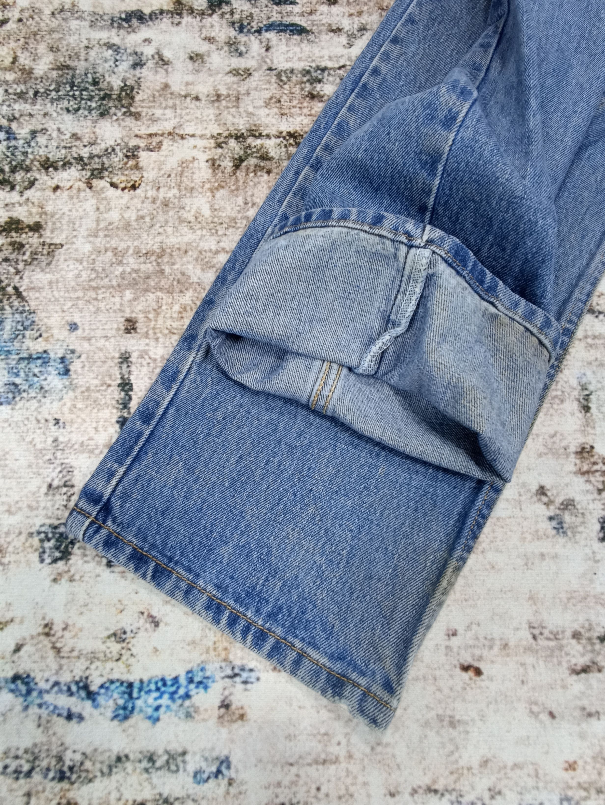Jean × Levi's × Vintage Vintage Levis 505 Dirty blue Wash Jeans - J109 Size US 32 / EU 48 - 6 Thumbnail