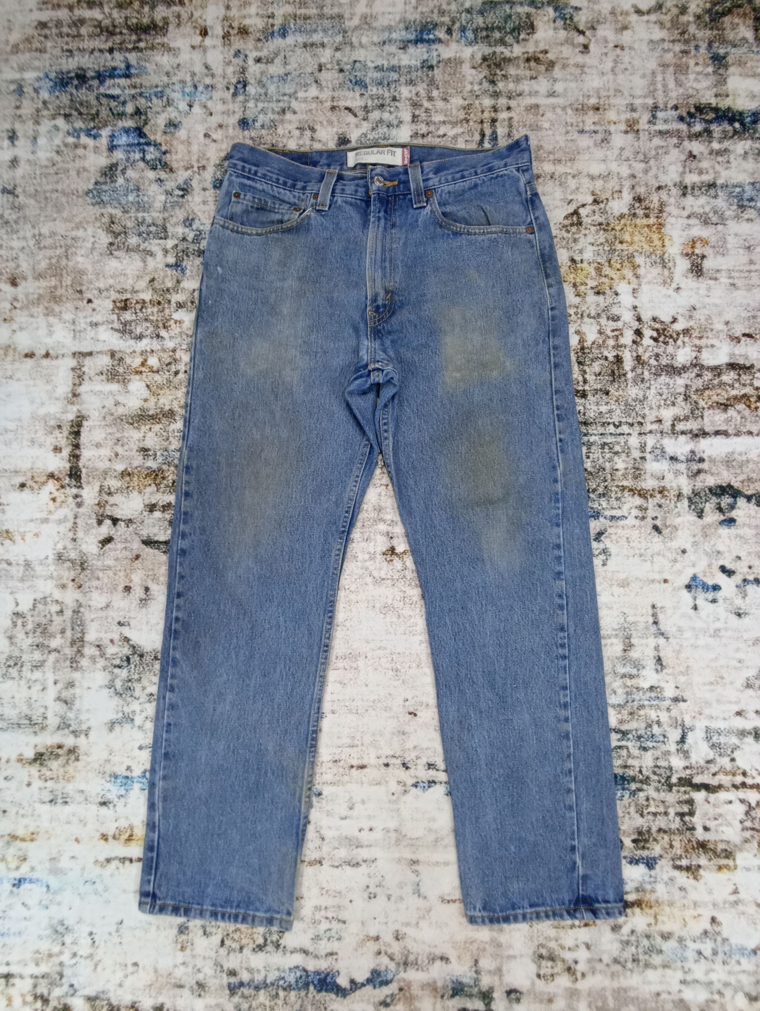 Jean × Levi's × Vintage Vintage Levis 505 Dirty blue Wash Jeans - J109 Size US 32 / EU 48 - 1 Thumbnail