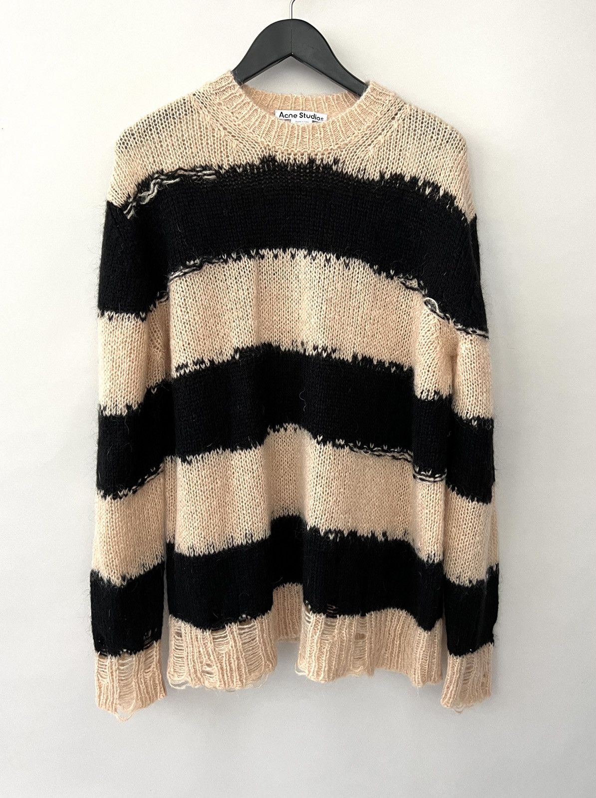 Acne Studios Acne Studios Mohair Distressed Stripped Knitted Sweater Size US M / EU 48-50 / 2 - 2 Thumbnail