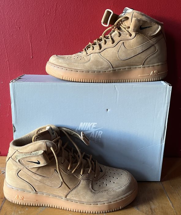 Nike air force 1 mid 07 prm hotsell qs flax