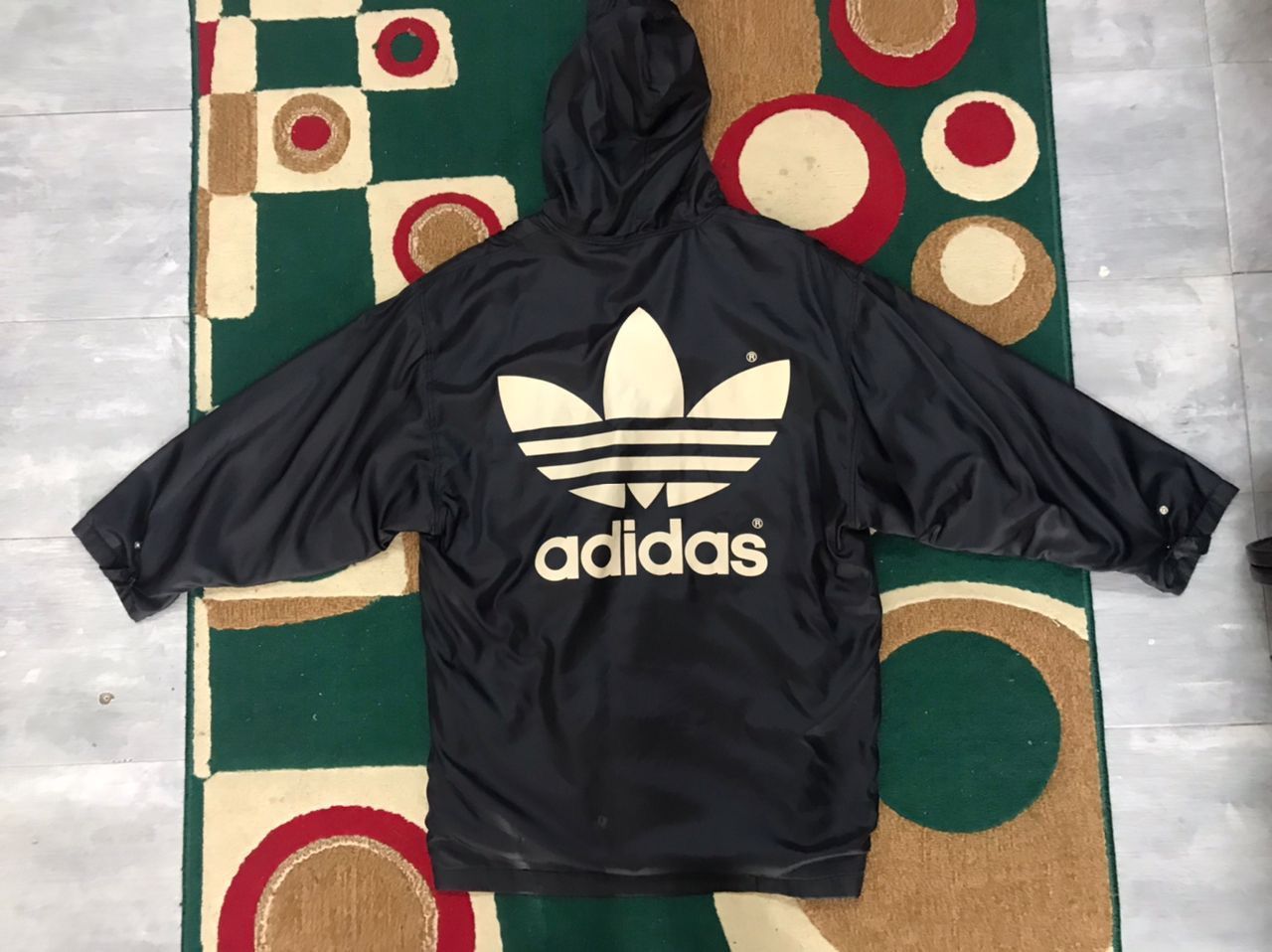 Vintage 90’s Adidas Big Logo Trefoil Long Sherpa Jacket Size US L / EU 52-54 / 3 - 3 Thumbnail
