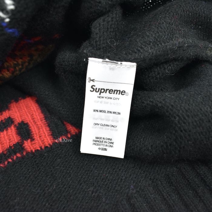 Supreme Supreme Yohji Yamamoto Black Tekken Intarsia Knit Sweater