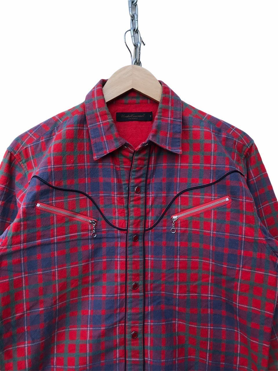 Undercover Rare Undercoverisme Tartan Pearl Snap Button Western Shirt Size US M / EU 48-50 / 2 - 2 Thumbnail