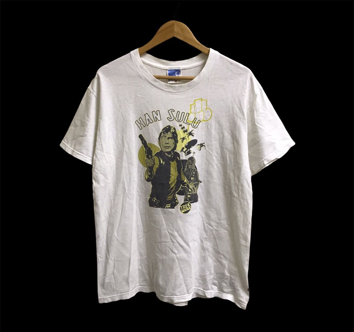 image of Movie x Xlarge Han Sulu X Trek Wars Xlarge Streetwear Tshirt in White, Men's