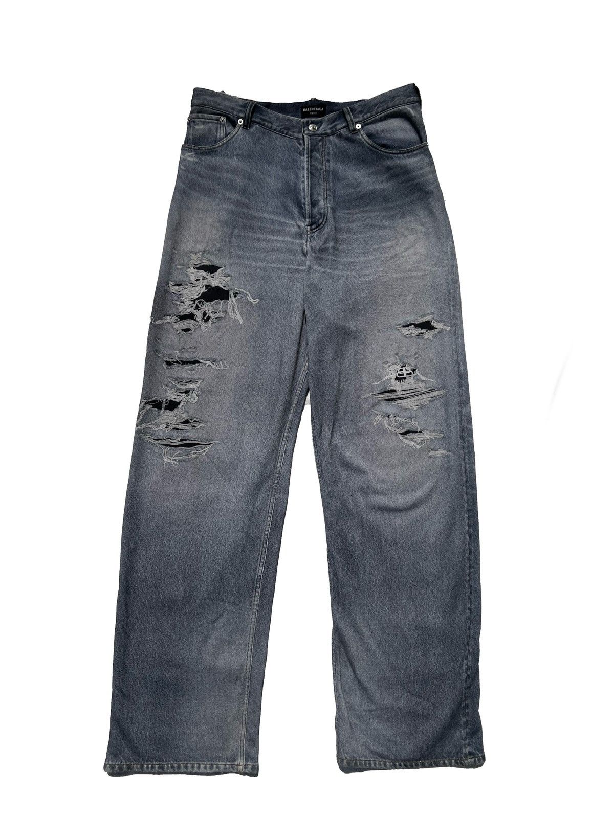 Balenciaga BALENCIAGA 22SS damage crush denim photo baggy sweat 
