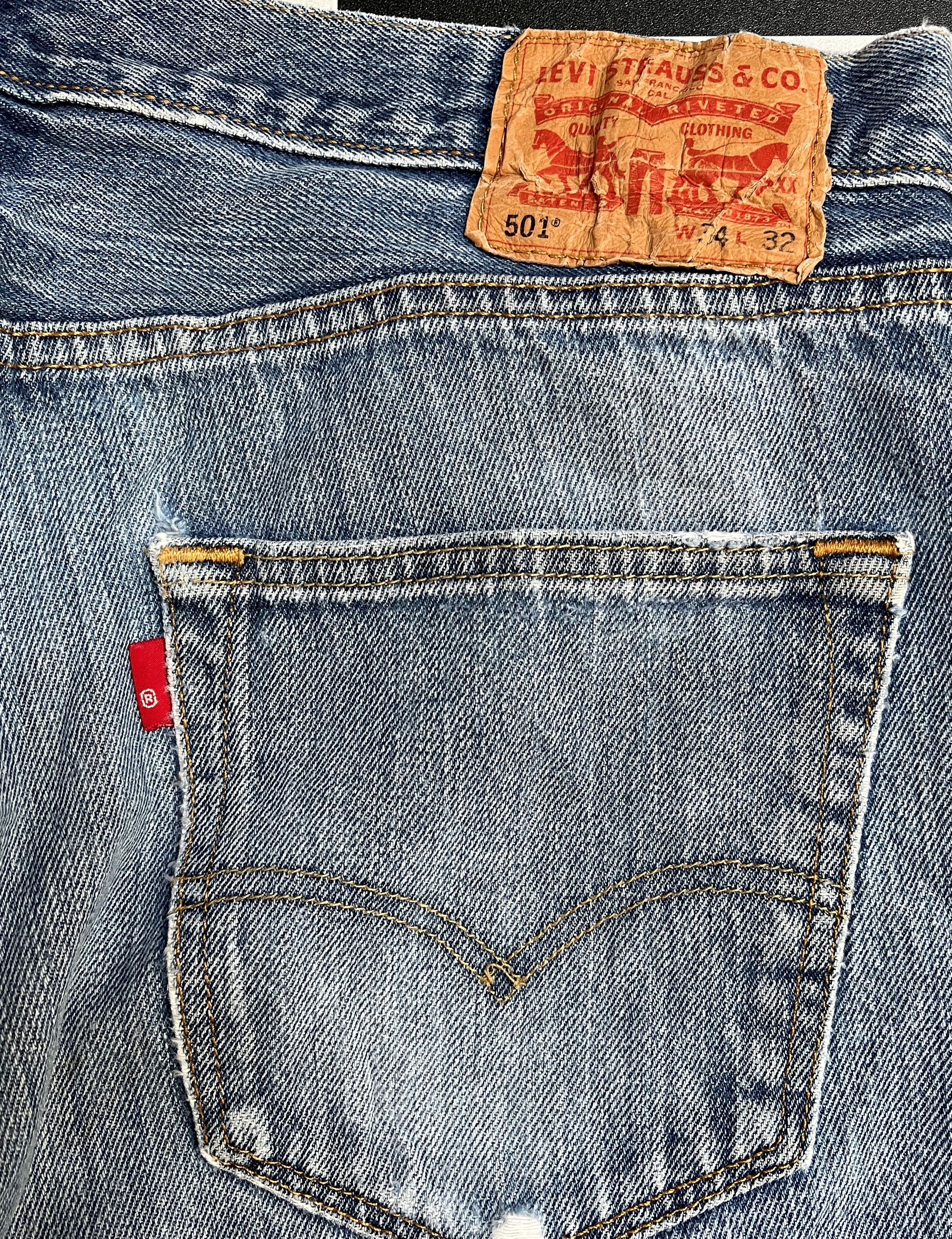 Levi's × Vintage Vintage Levi's 501 Denim Jeans L102 Size US 35 - 9 Thumbnail