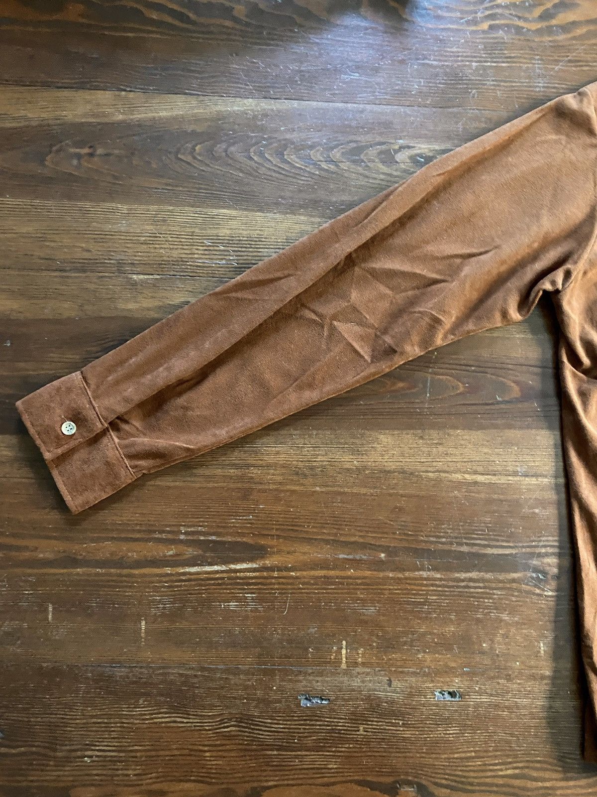Retrofit Vintage 60’s Montgomery Ward Suede Style Button Up Shirt Size US M / EU 48-50 / 2 - 9 Thumbnail