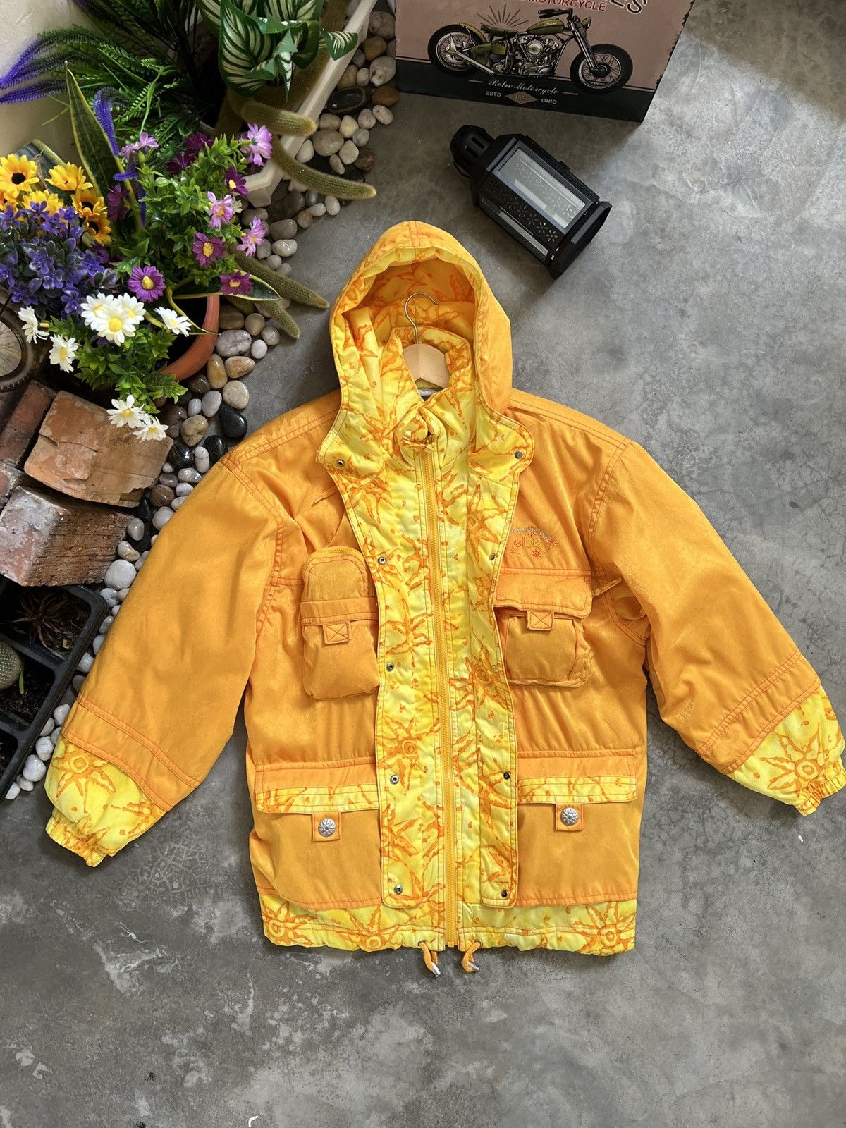 Goldwin × Vintage Vintage 90s Elbe Snow Wear Ski Various Pocket Bomber Jacket Size US L / EU 52-54 / 3 - 4 Thumbnail