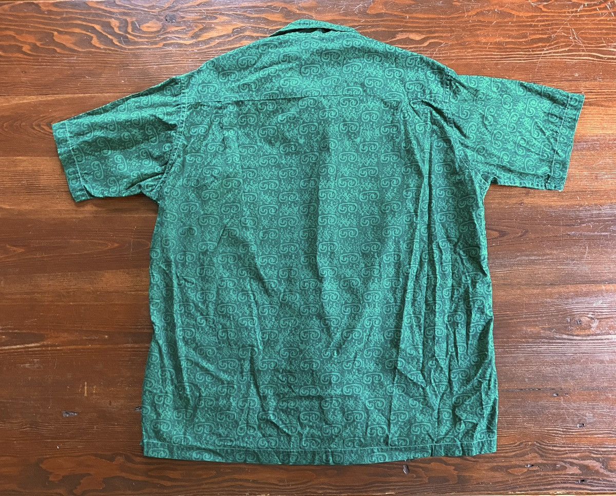 Vintage Vintage 60’s Jim Tillett Green Tribal Hawaiian Style Shirt Size US XL / EU 56 / 4 - 9 Thumbnail