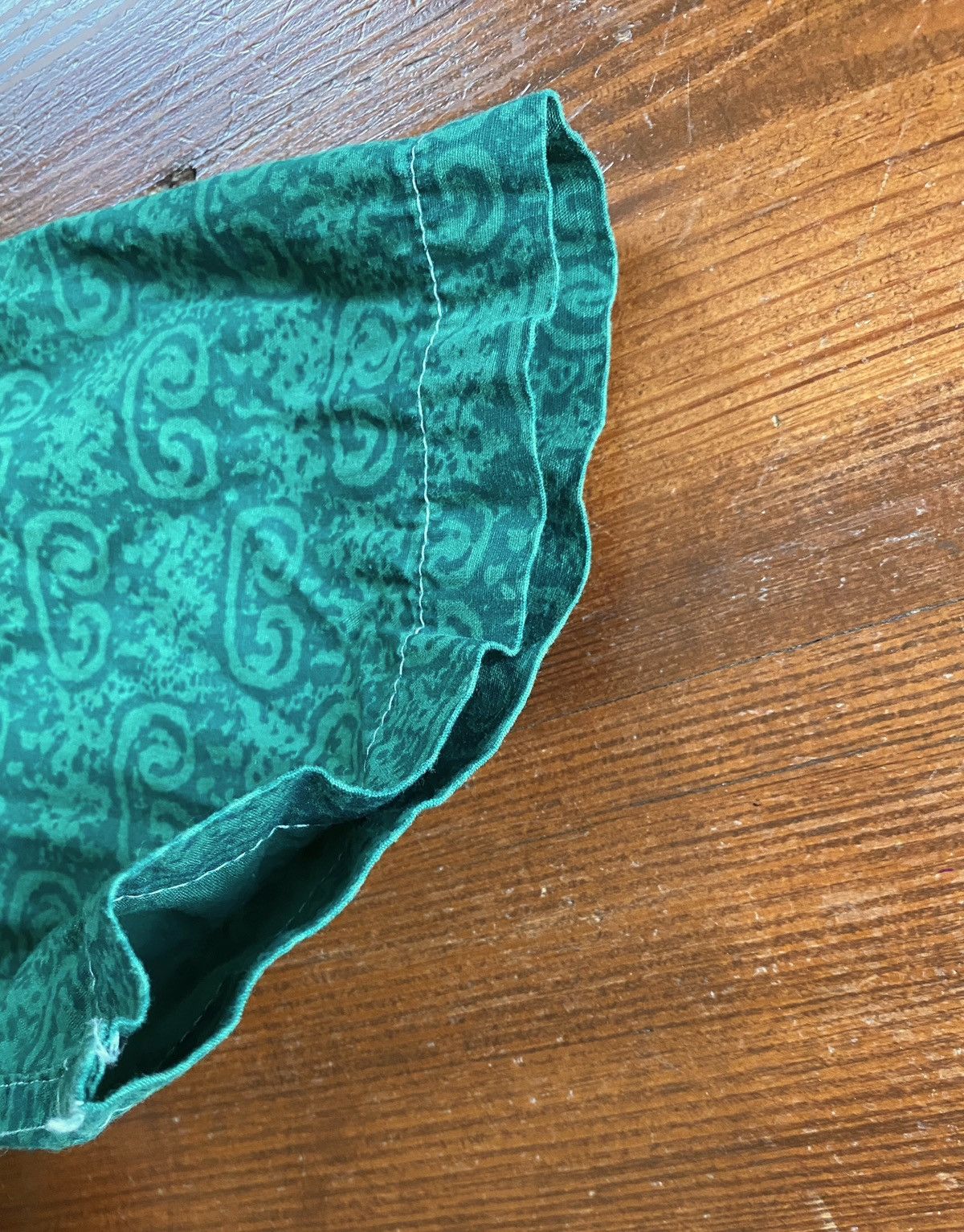 Vintage Vintage 60’s Jim Tillett Green Tribal Hawaiian Style Shirt Size US XL / EU 56 / 4 - 12 Thumbnail