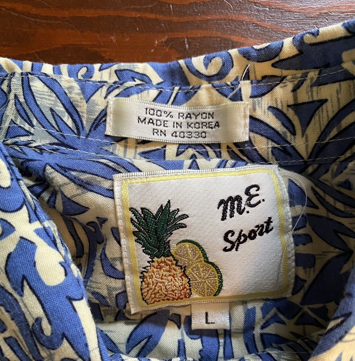 M.E. Sport Vintage 80’s M.E. Sport Rayon Hawaiian Style Button Up Size US L / EU 52-54 / 3 - 6 Thumbnail