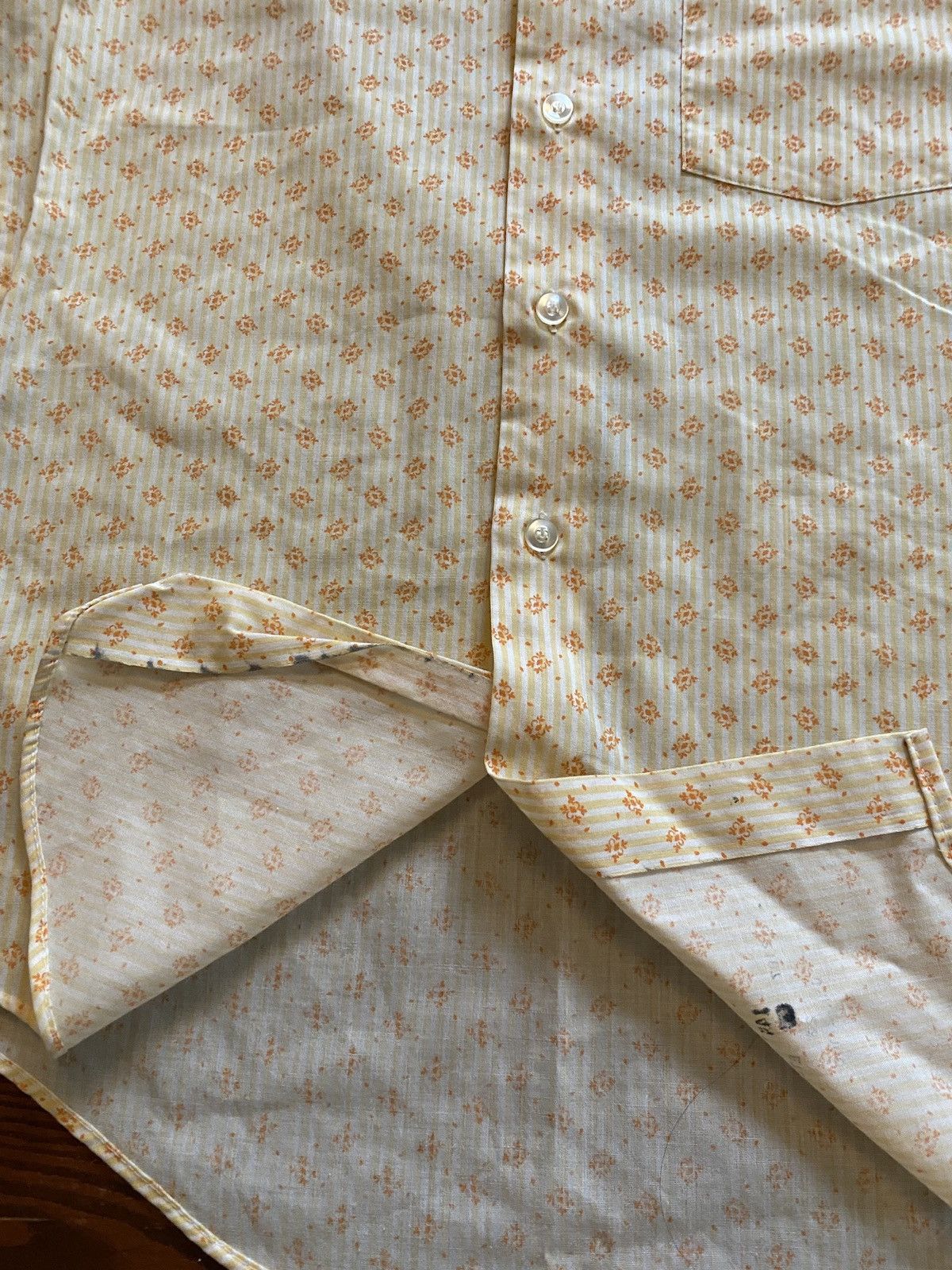 Retrofit Vintage 50’s Orange Striped & Pattern Short Sleeve Button Up Size US M / EU 48-50 / 2 - 7 Thumbnail