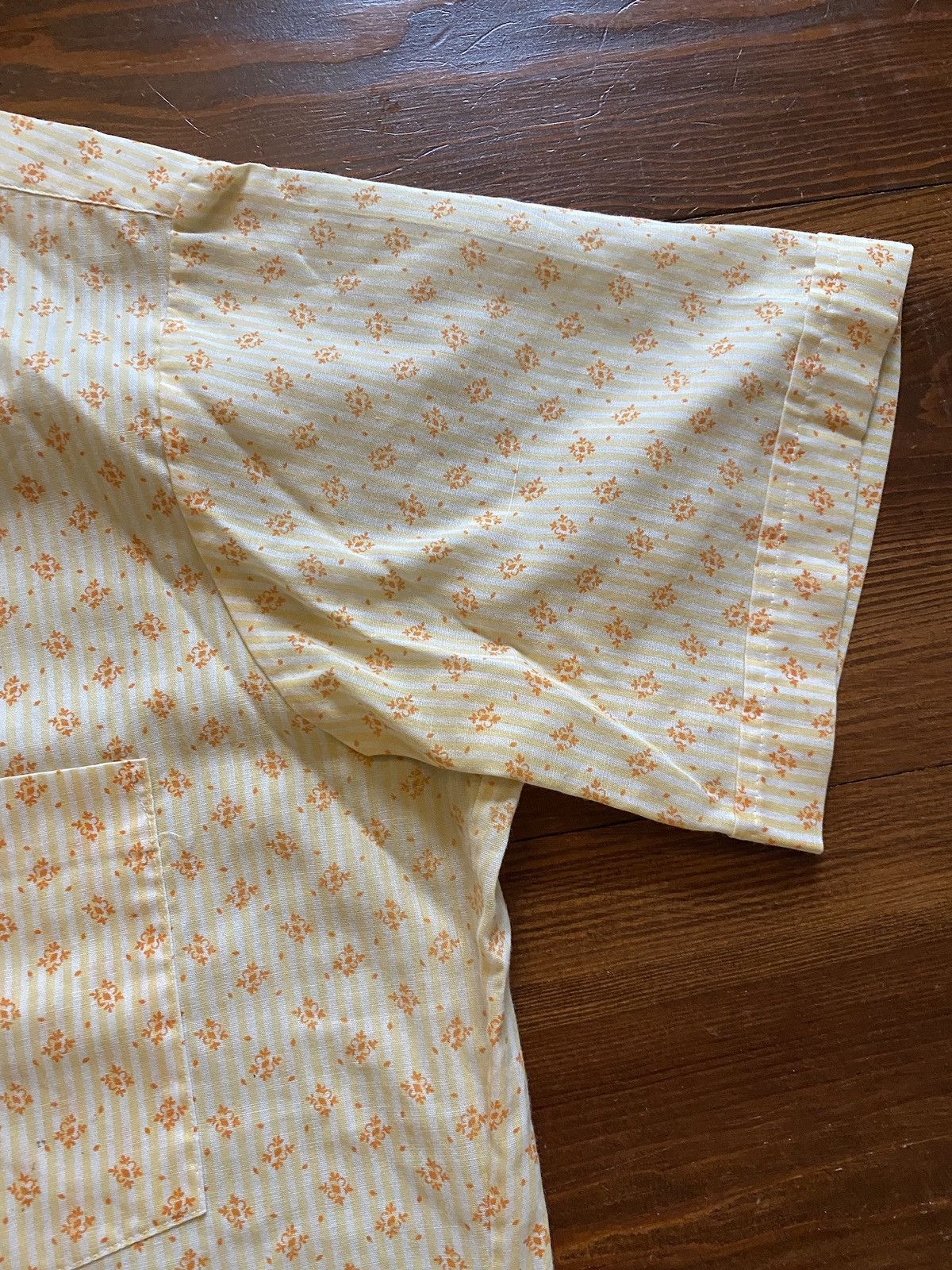Retrofit Vintage 50’s Orange Striped & Pattern Short Sleeve Button Up Size US M / EU 48-50 / 2 - 4 Thumbnail