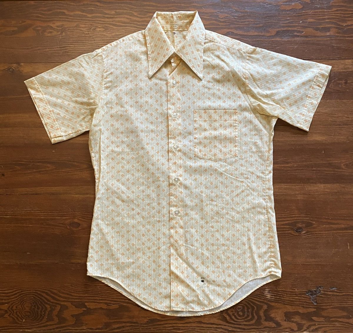 Retrofit Vintage 50’s Orange Striped & Pattern Short Sleeve Button Up Size US M / EU 48-50 / 2 - 2 Thumbnail