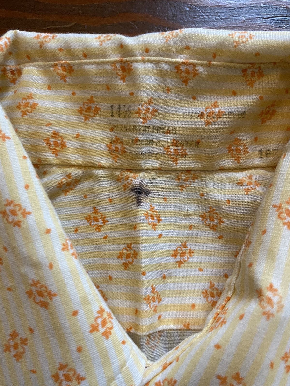 Retrofit Vintage 50’s Orange Striped & Pattern Short Sleeve Button Up Size US M / EU 48-50 / 2 - 6 Thumbnail