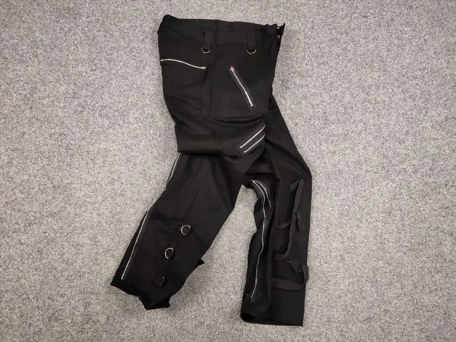Japanese Brand VTG Raf Simons Rick Owens Type Bondage Cargo Pants Y2K Style Size US 34 / EU 50 - 7 Thumbnail