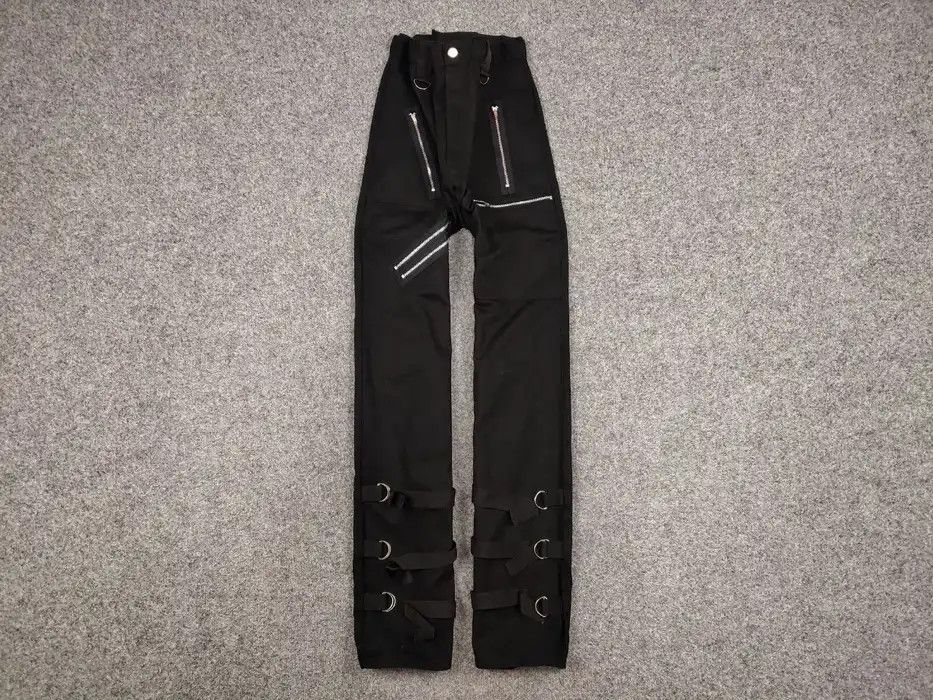 Japanese Brand VTG Raf Simons Rick Owens Type Bondage Cargo Pants Y2K Style Size US 34 / EU 50 - 2 Thumbnail