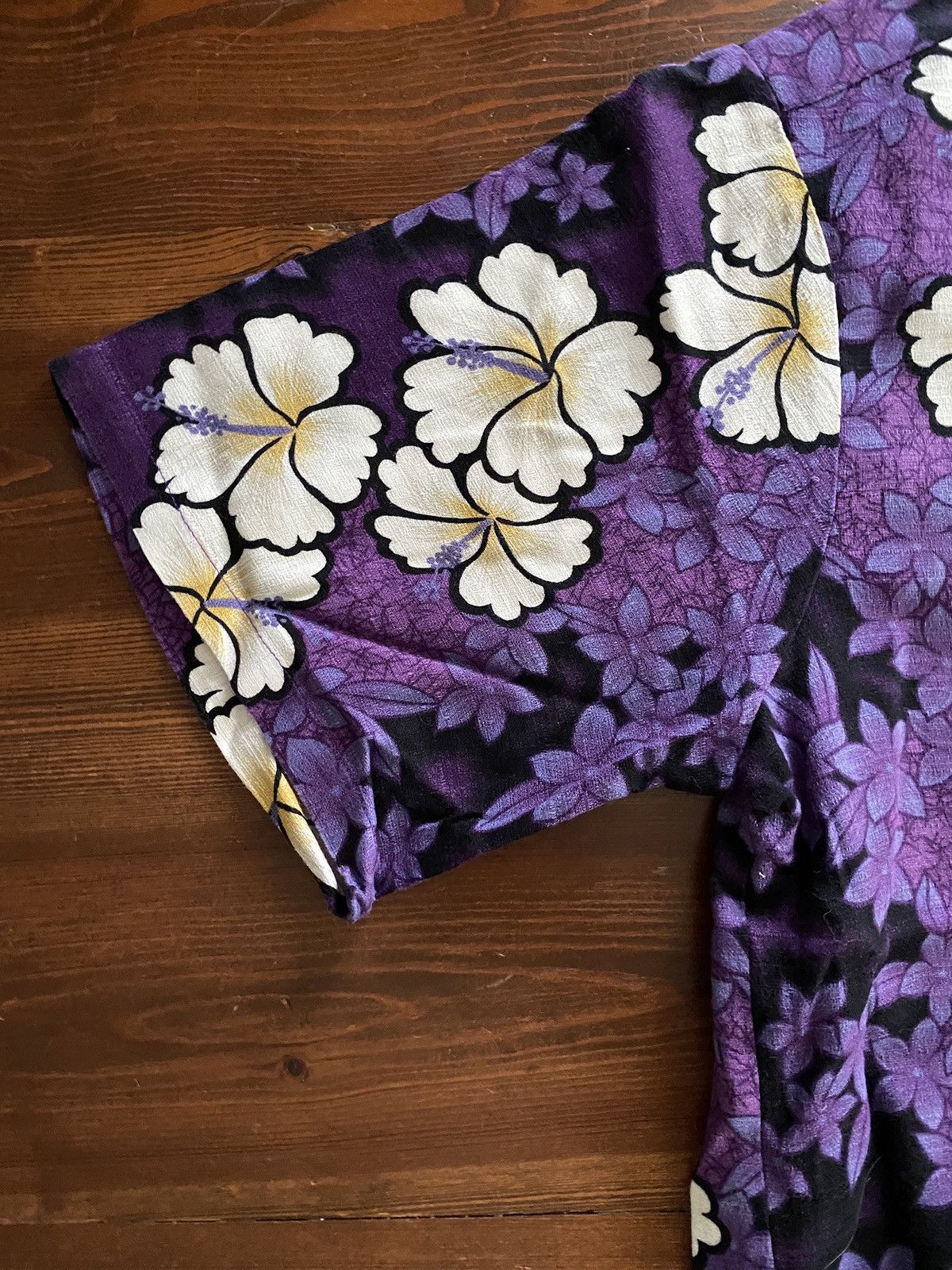 Vintage Vintage 80’s Hilo Hatties Purple Hibiscus Hawaiian Shirt Size US XL / EU 56 / 4 - 4 Thumbnail