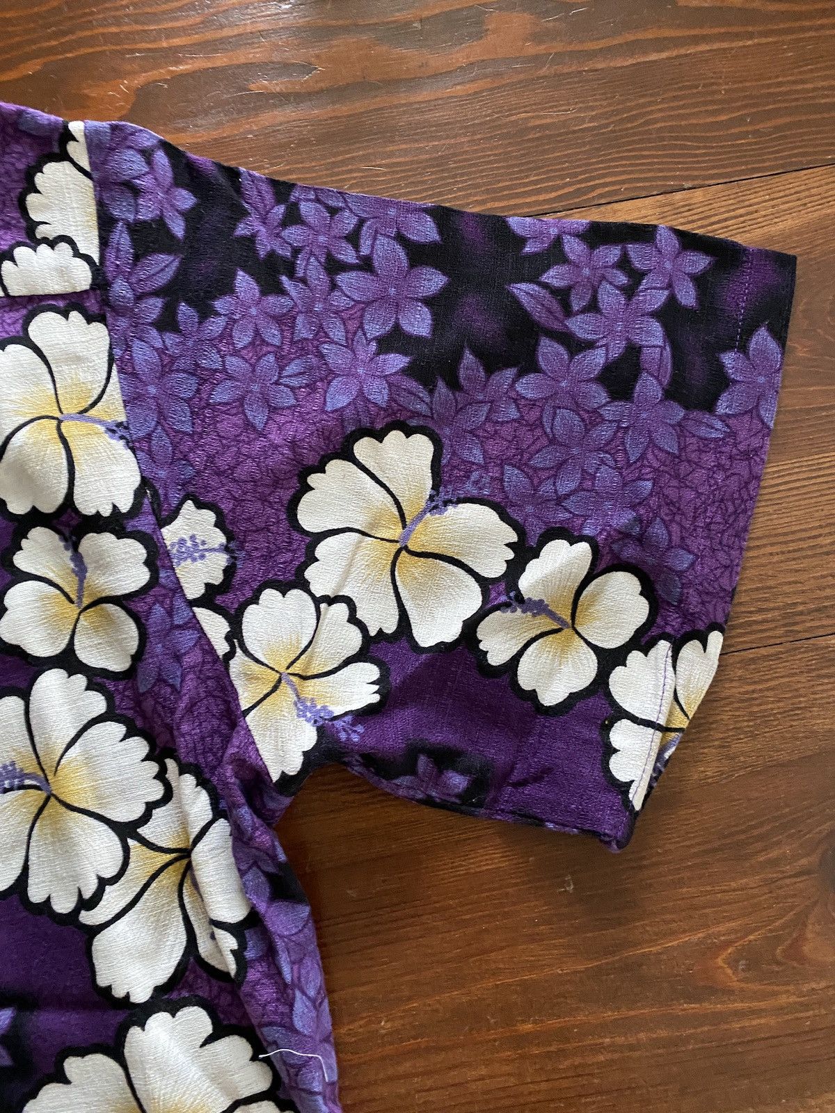 Vintage Vintage 80’s Hilo Hatties Purple Hibiscus Hawaiian Shirt Size US XL / EU 56 / 4 - 8 Thumbnail