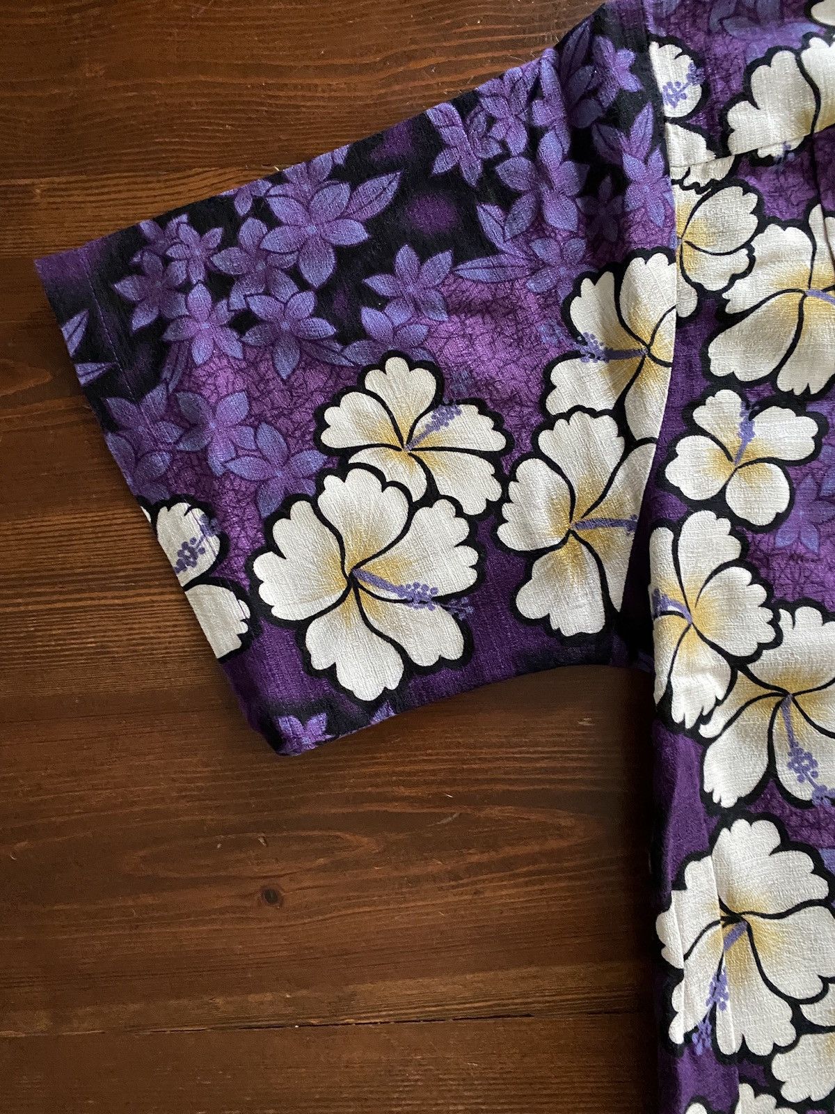 Vintage Vintage 80’s Hilo Hatties Purple Hibiscus Hawaiian Shirt Size US XL / EU 56 / 4 - 9 Thumbnail