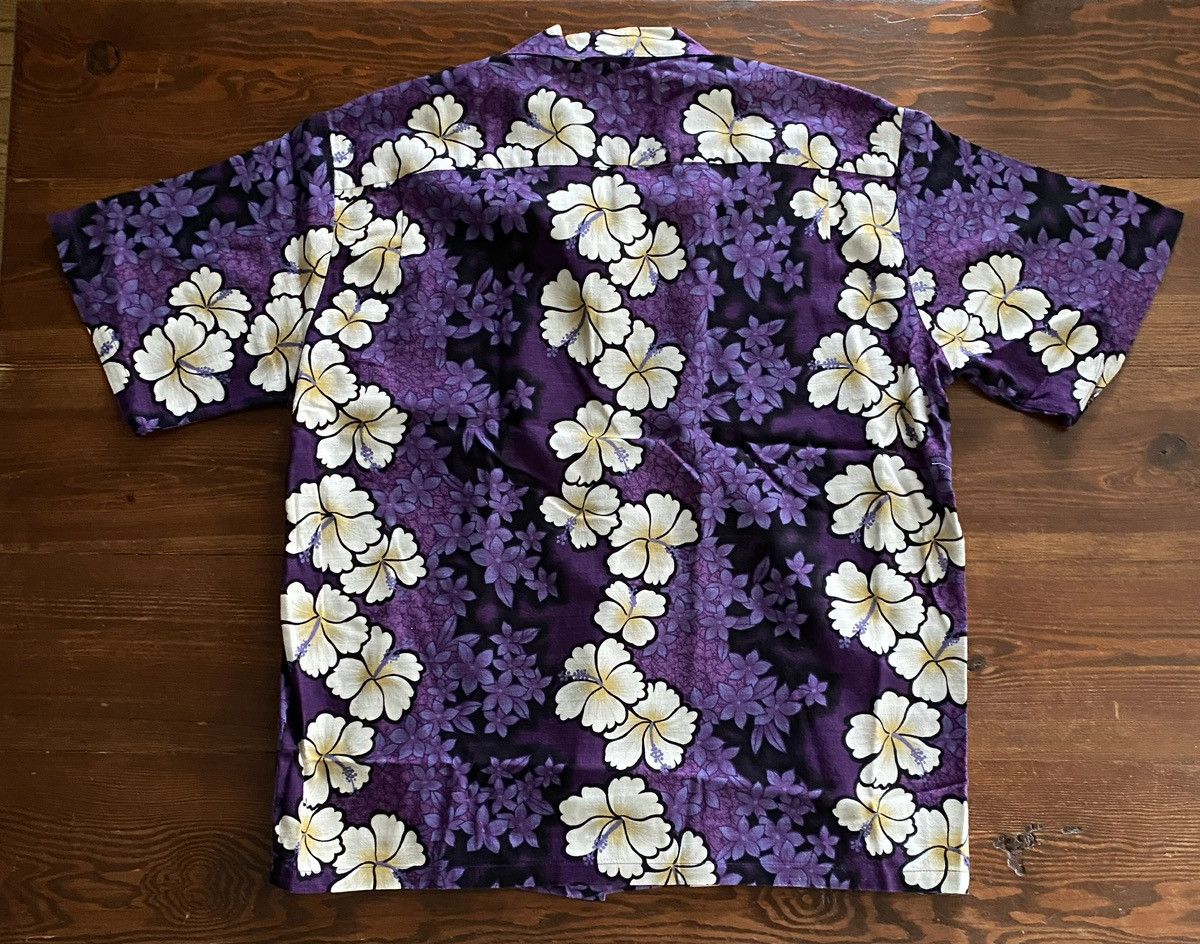 Vintage Vintage 80’s Hilo Hatties Purple Hibiscus Hawaiian Shirt Size US XL / EU 56 / 4 - 7 Thumbnail