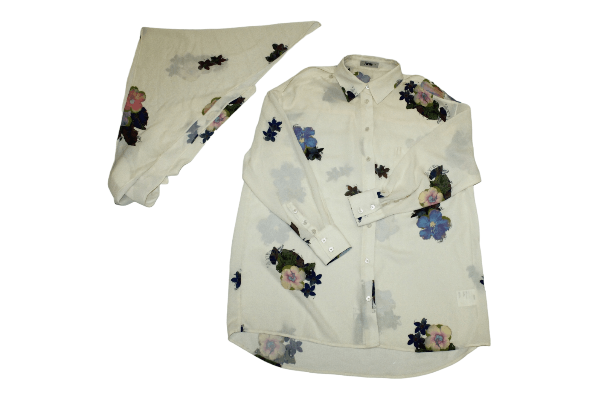 Acne Studios Acne Amon Print Pre AW10 Blouse Shirt with shawl Size L / US 10 / IT 46 - 8 Thumbnail