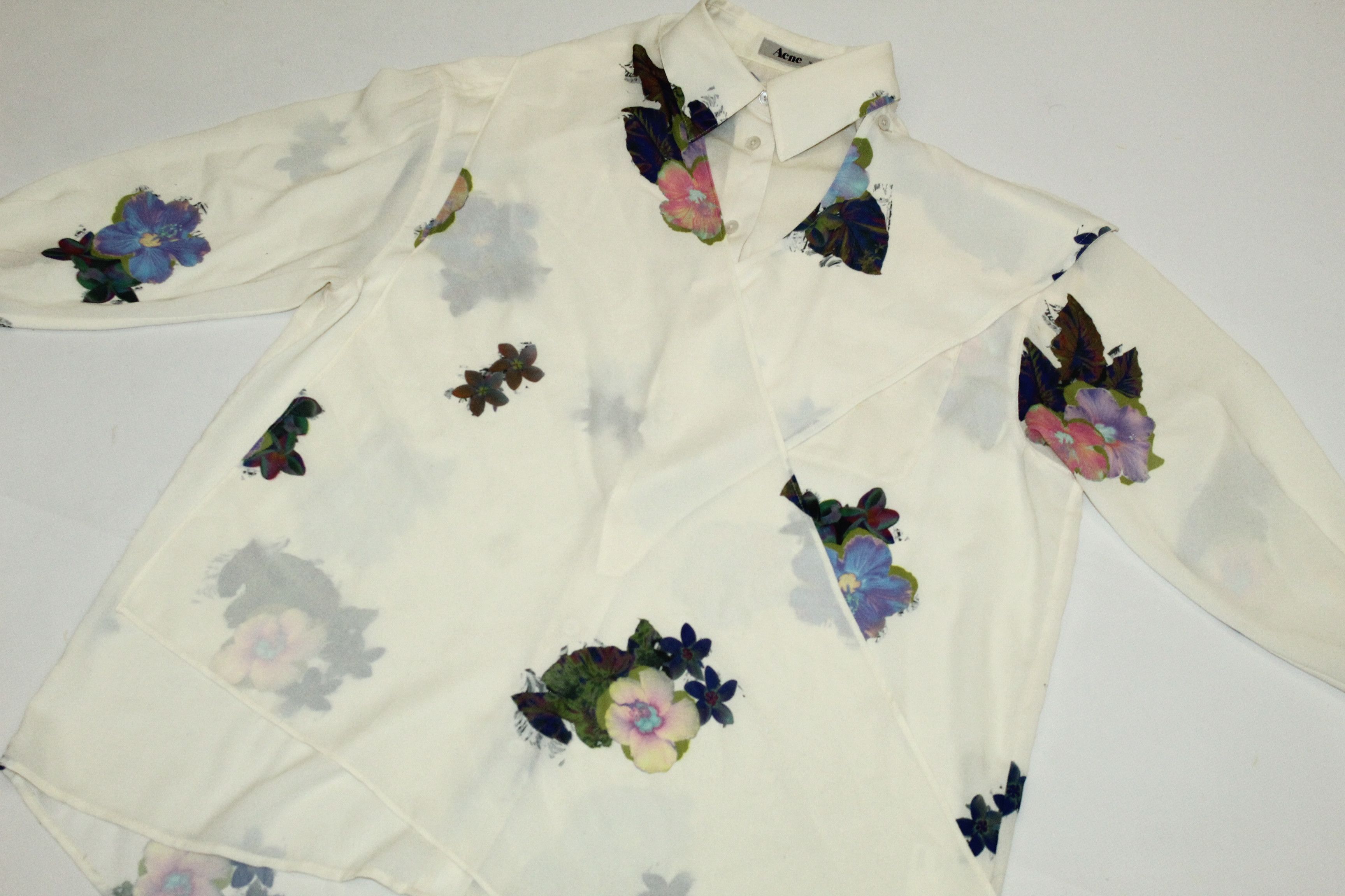 Acne Studios Acne Amon Print Pre AW10 Blouse Shirt with shawl Size L / US 10 / IT 46 - 11 Thumbnail