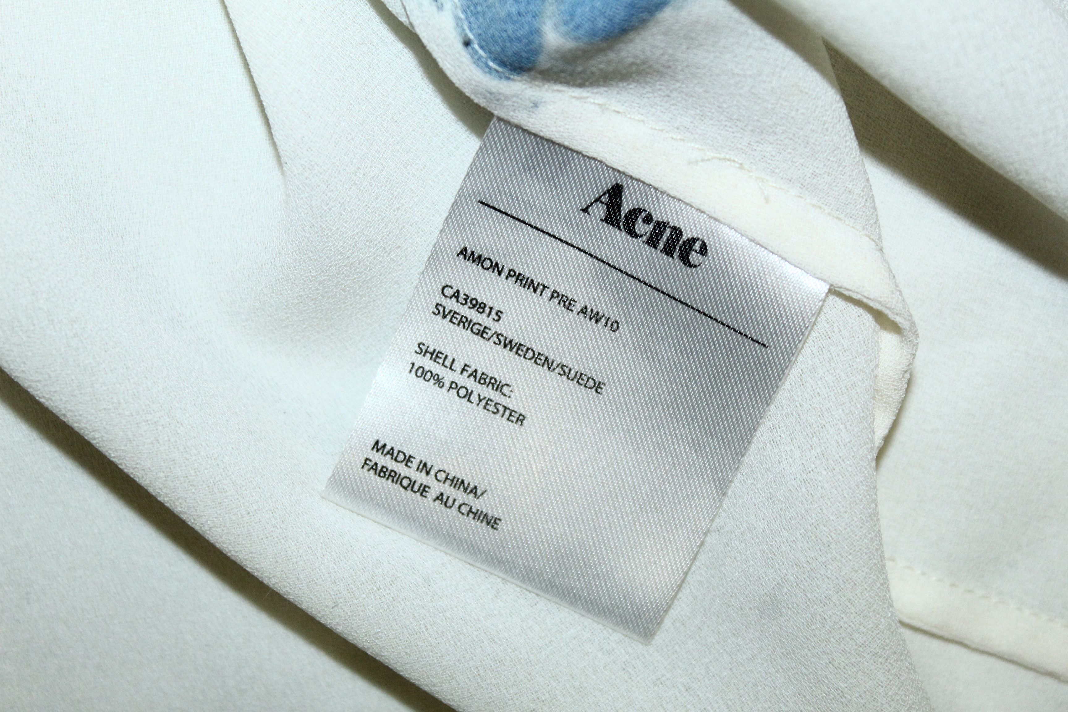 Acne Studios Acne Amon Print Pre AW10 Blouse Shirt with shawl Size L / US 10 / IT 46 - 4 Thumbnail