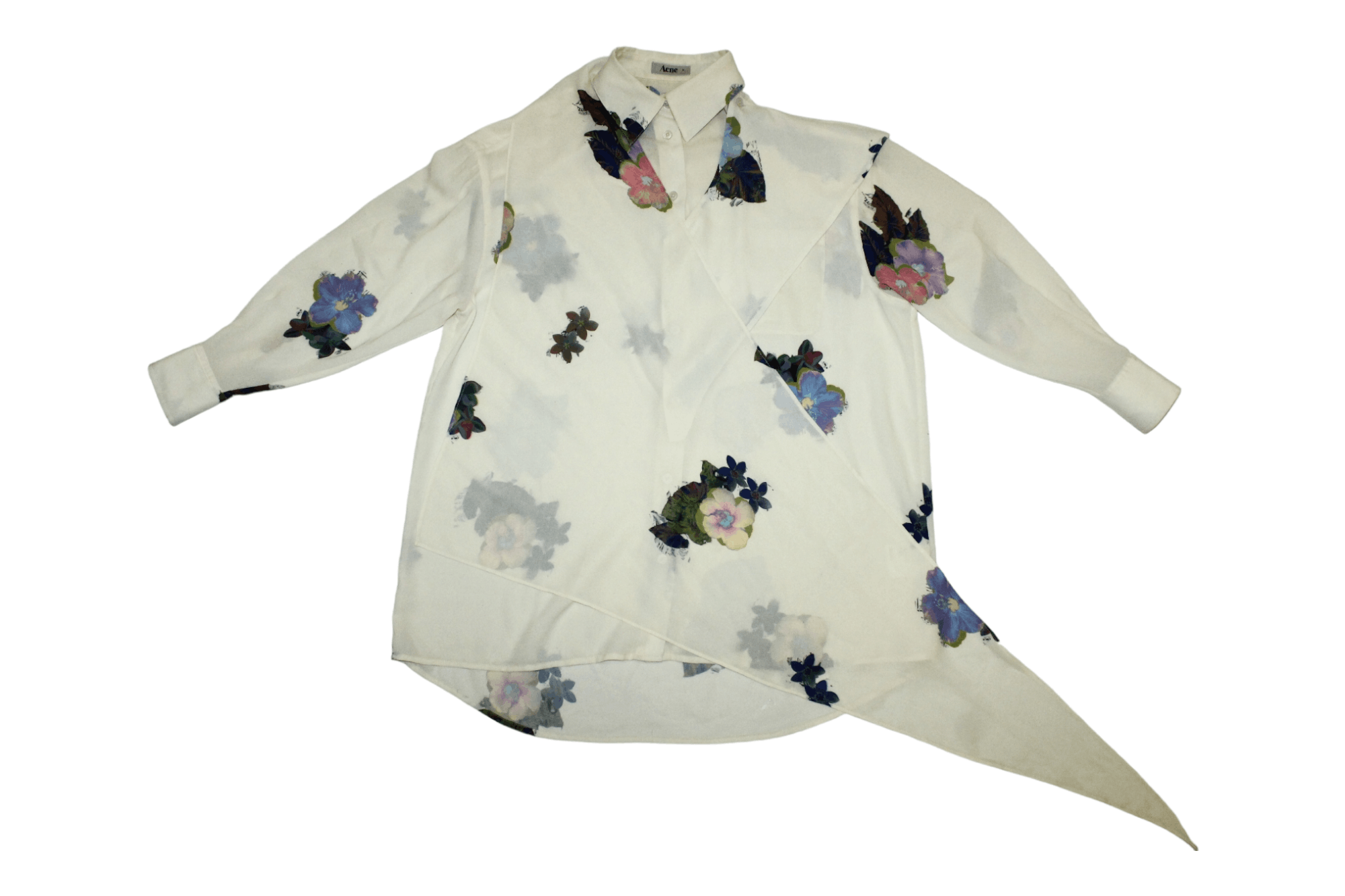 Acne Studios Acne Amon Print Pre AW10 Blouse Shirt with shawl Size L / US 10 / IT 46 - 9 Thumbnail